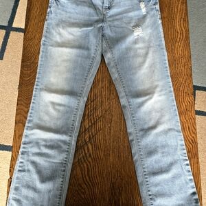 Simply Vera Vera Wang Distressed Denim Straight Leg Jeans